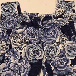 RARE Emanuel Ungaro blue rose jeans